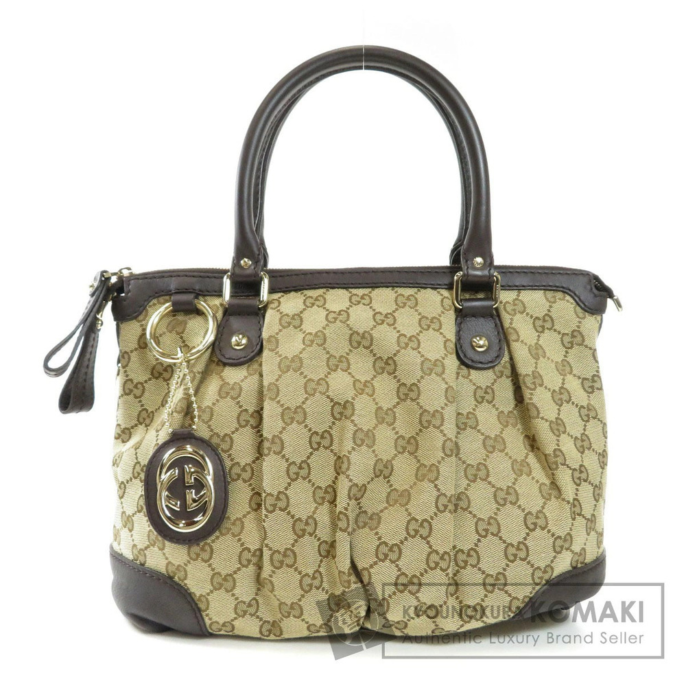 Gucci Sukey GG Canvas Satchel GG monogram canvas brown leather